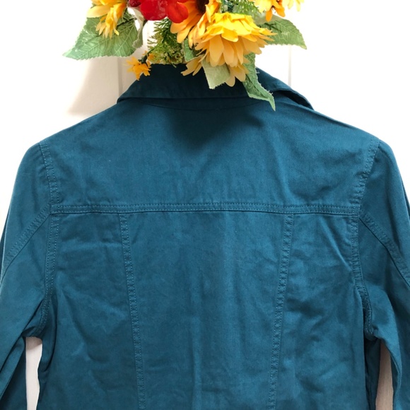 NWOT - Teal Jean Jacket with Straight Bottom - Picture 10 of 16